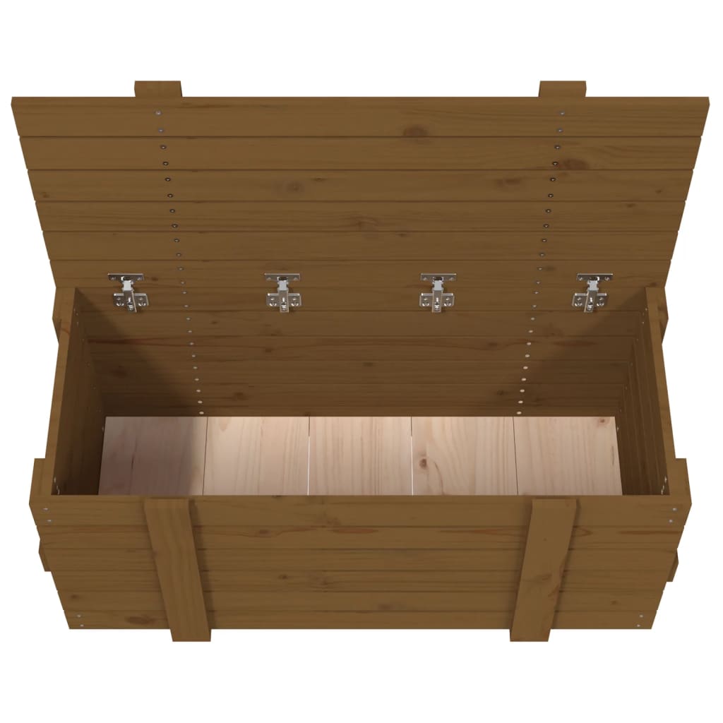 Storage Box Honey Brown 91x40.5x42 cm Solid Wood Pine