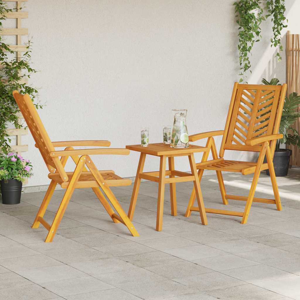 Garden Bistro Set Brown Solid acacia wood