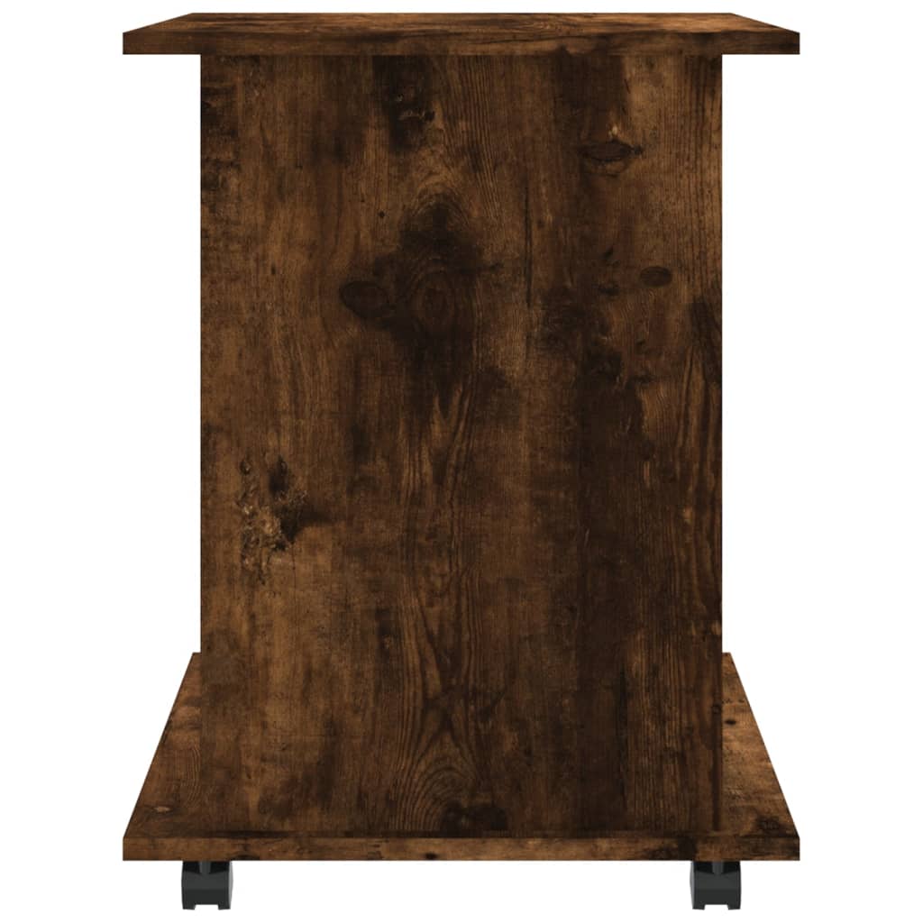 Rolling Cabinet Smoked Oak 60x45x60 cm Engineered Wood