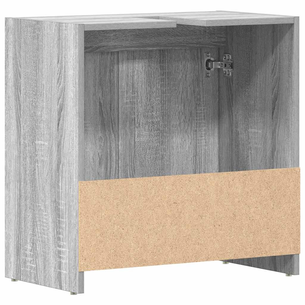 Bathroom Cabinet Grey Sonoma 60x33x61 cm Engineered Wood