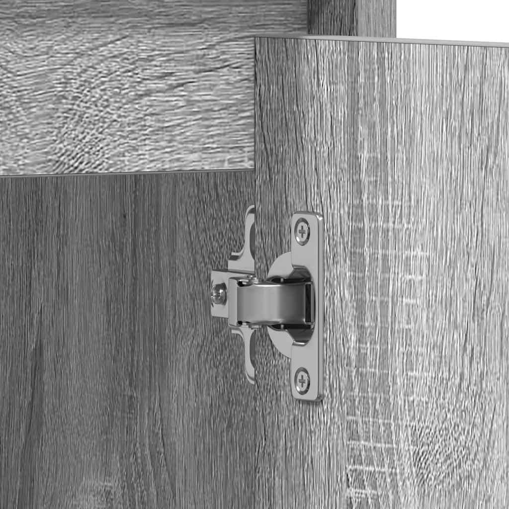 Bathroom Cabinet Grey Sonoma 60x33x61 cm Engineered Wood