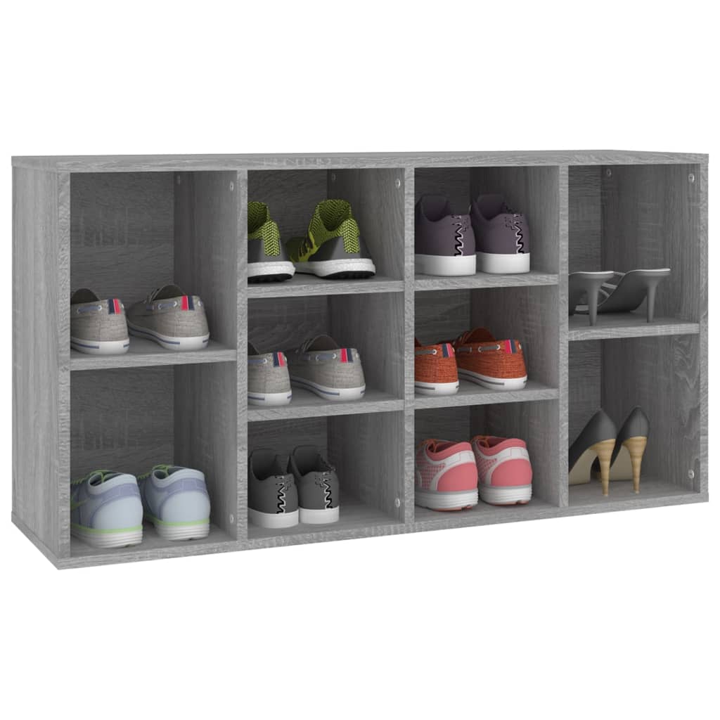 Shoe Bench Grey Sonoma 103x30x55 cm Engineered Wood