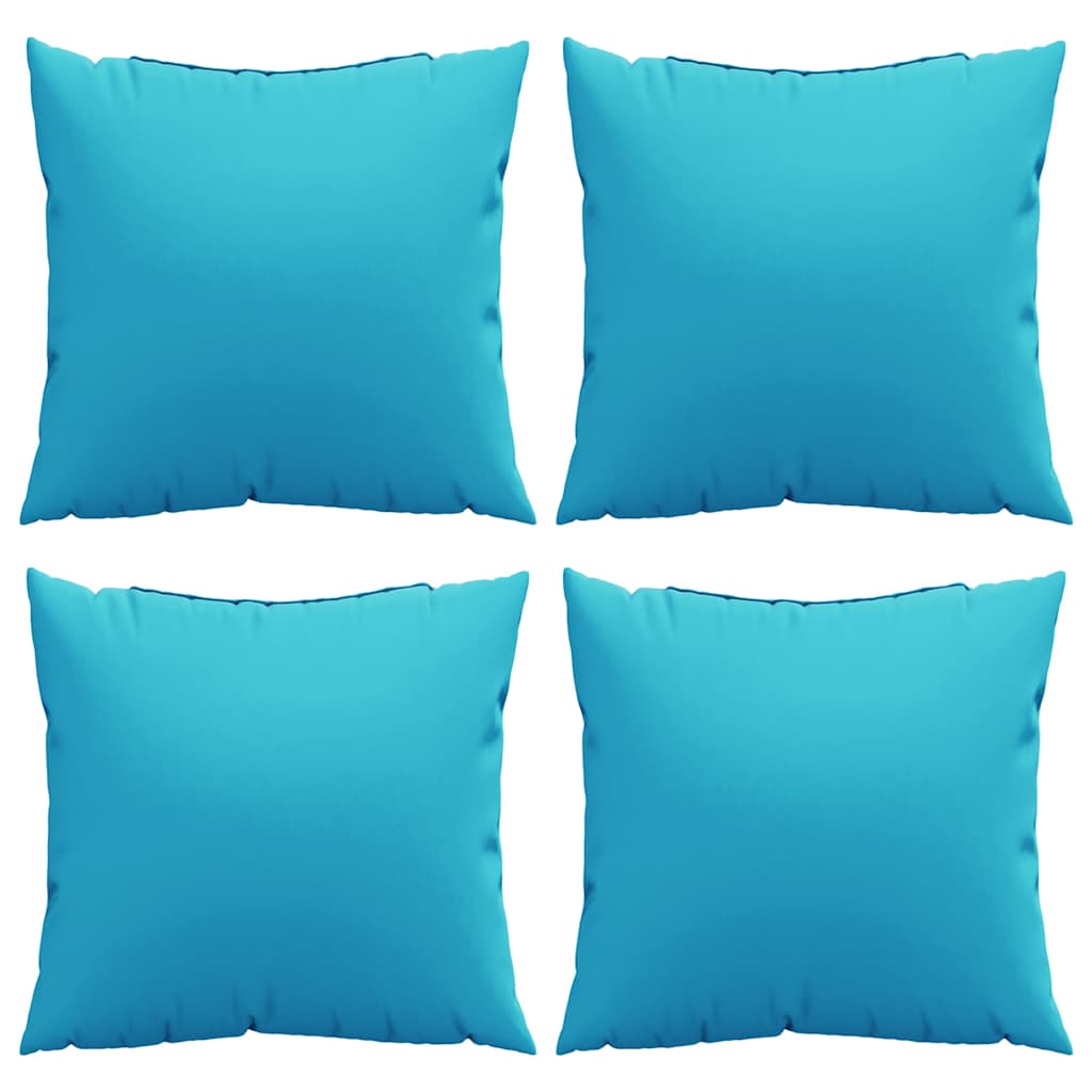 Throw Pillows 4 pcs Turquoise 40 x 40 cm Fabric