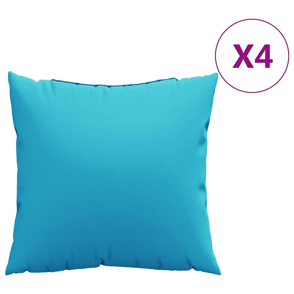 Throw Pillows 4 pcs Turquoise 40 x 40 cm Fabric