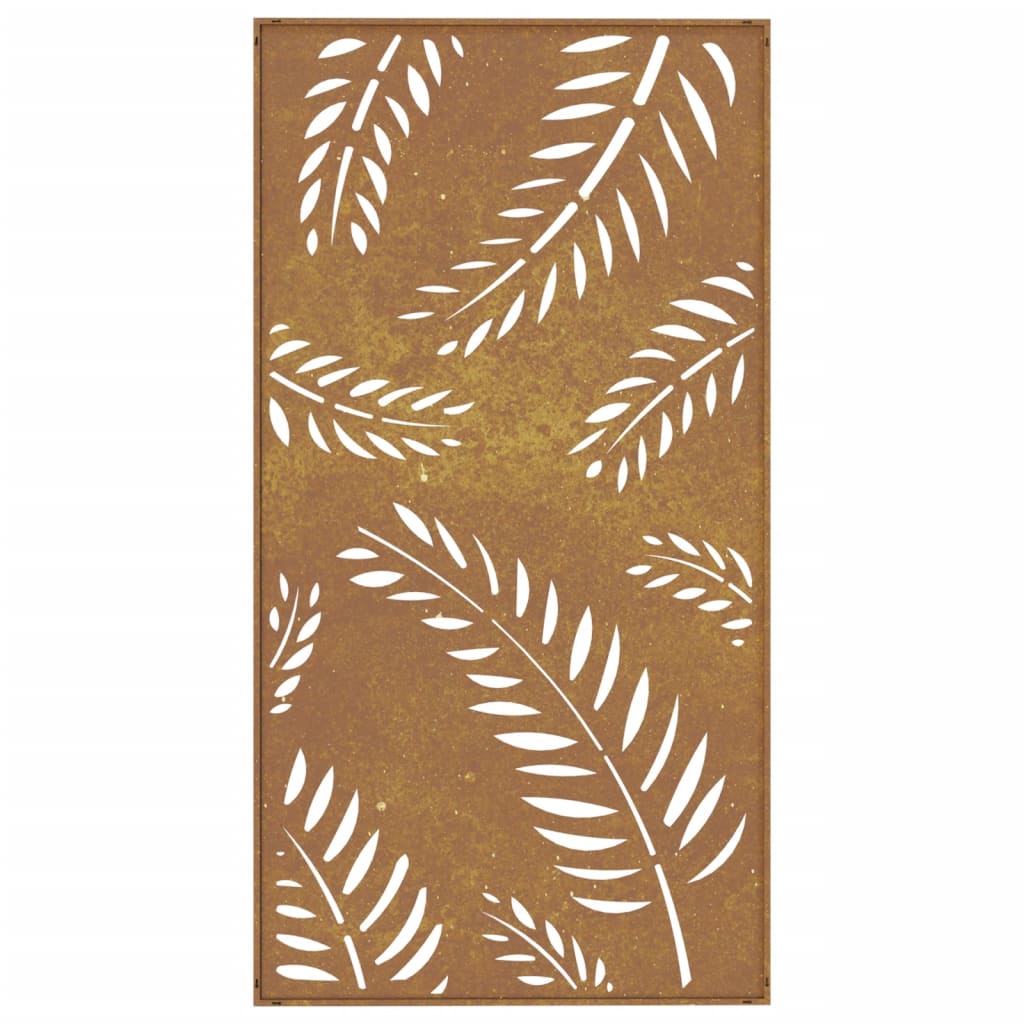 Garden Wall Decoration 105x55 cm Corten Steel Leaf Design