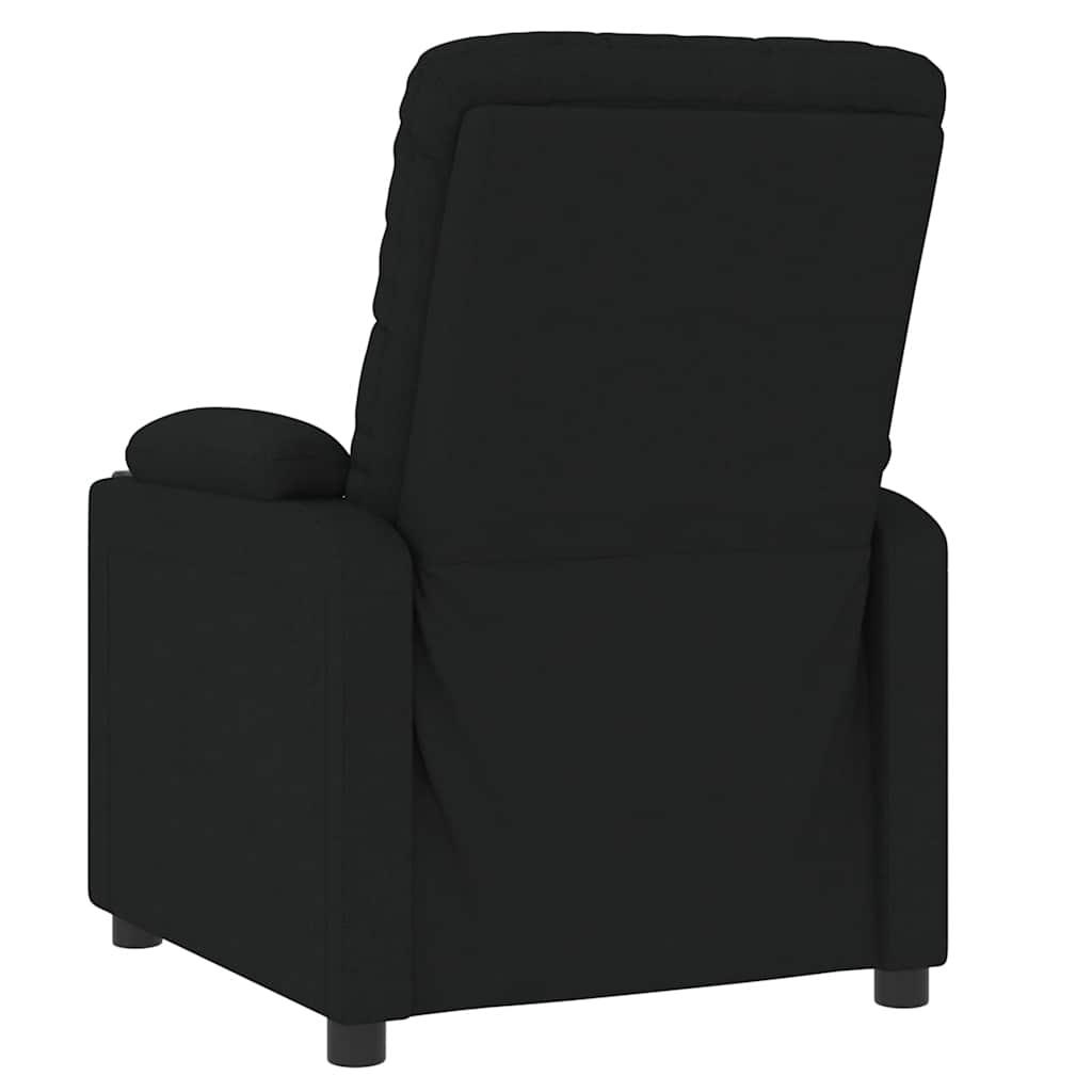 Massage Recliner Chair Black Fabric