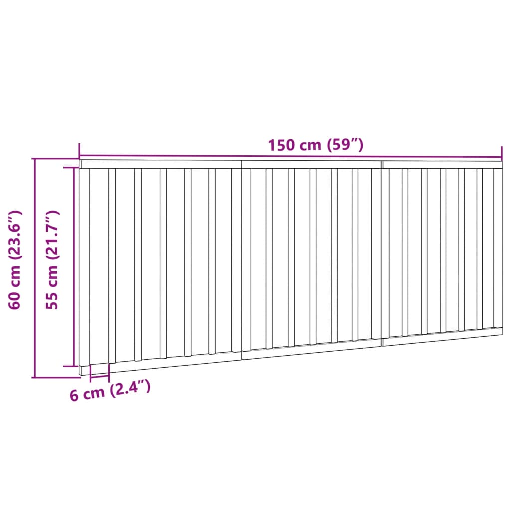Dog Gate Foldable 3 Panels Brown 150 cm Poplar Wood