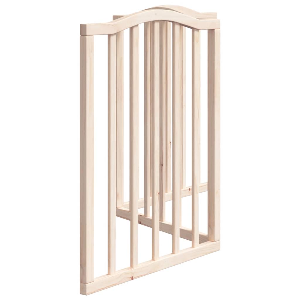 Dog Gate Foldable 3 Panels 150 cm Poplar Wood