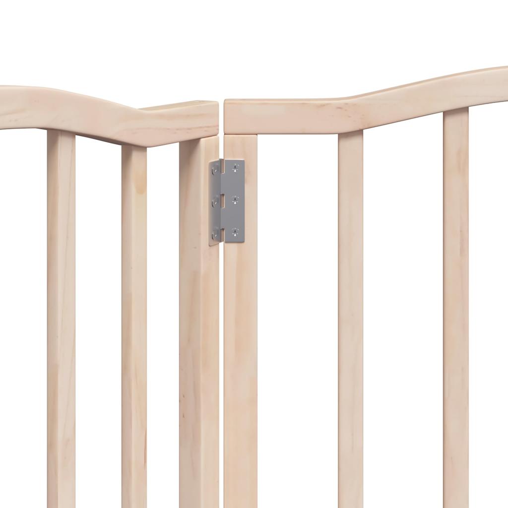 Dog Gate Foldable 3 Panels 150 cm Poplar Wood