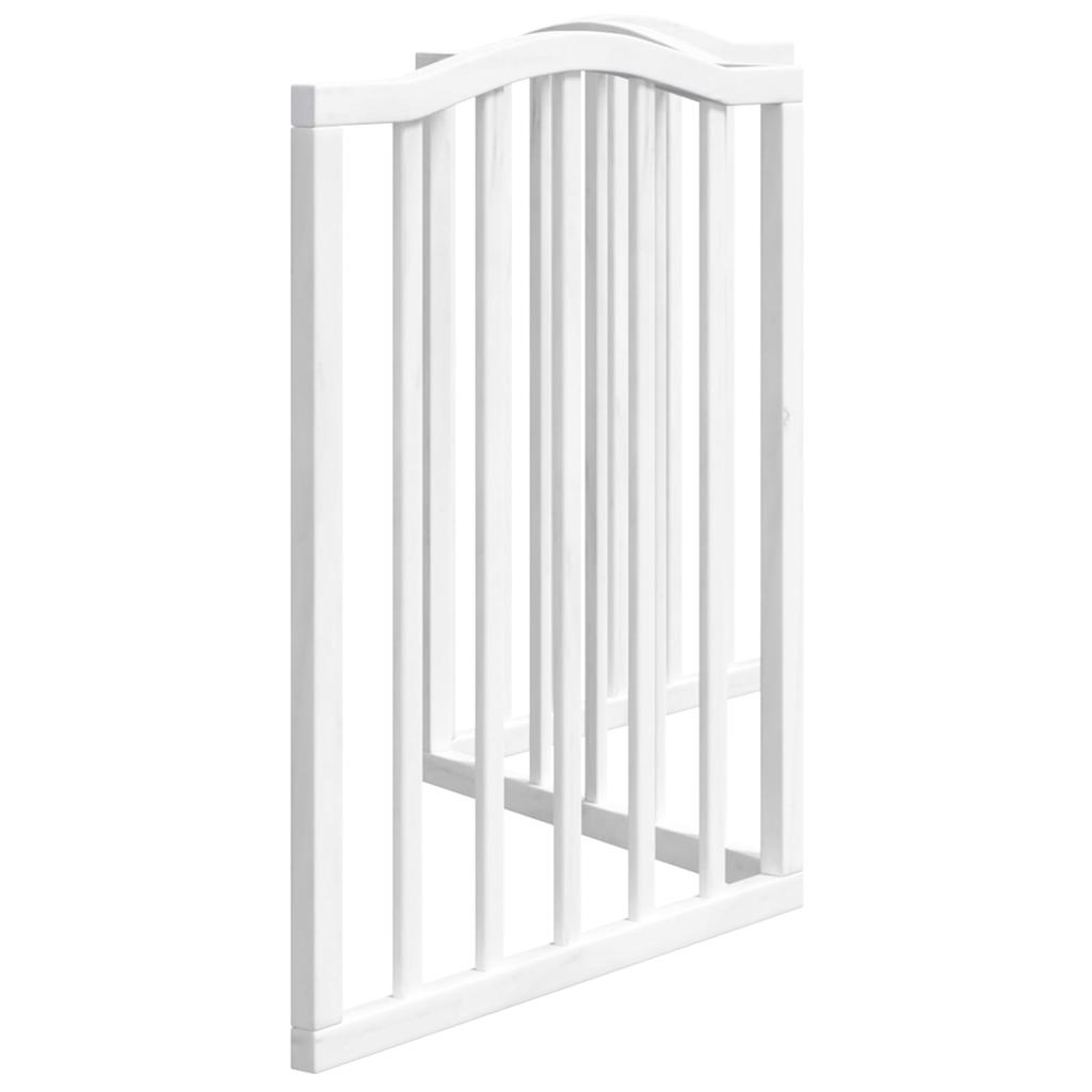 Dog Gate Foldable 3 Panels White 150 cm Poplar Wood