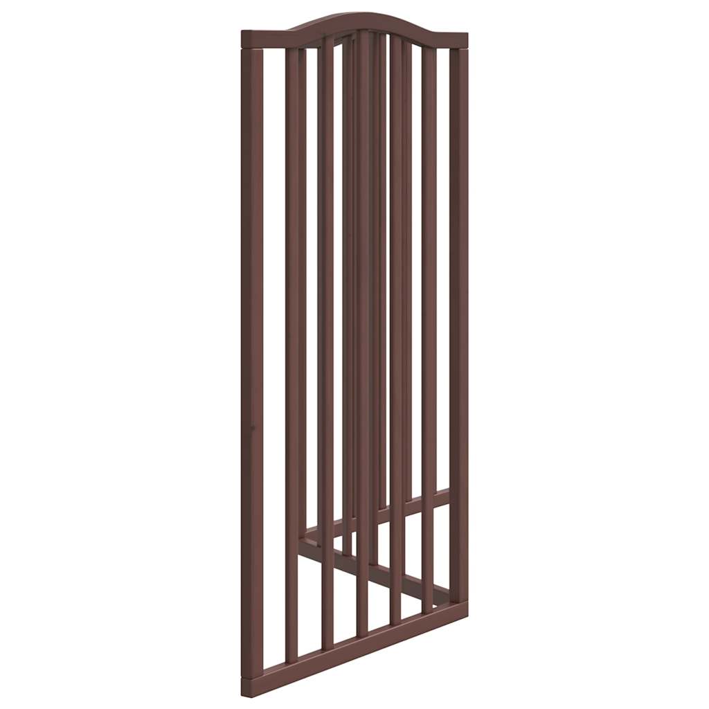 Dog Gate Foldable 3 Panels Brown Oak 150 cm Poplar Wood