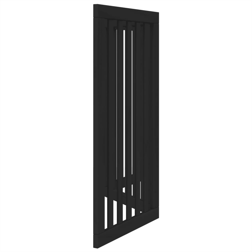 Dog Gate Foldable 3 Panels Black 150 cm Poplar Wood