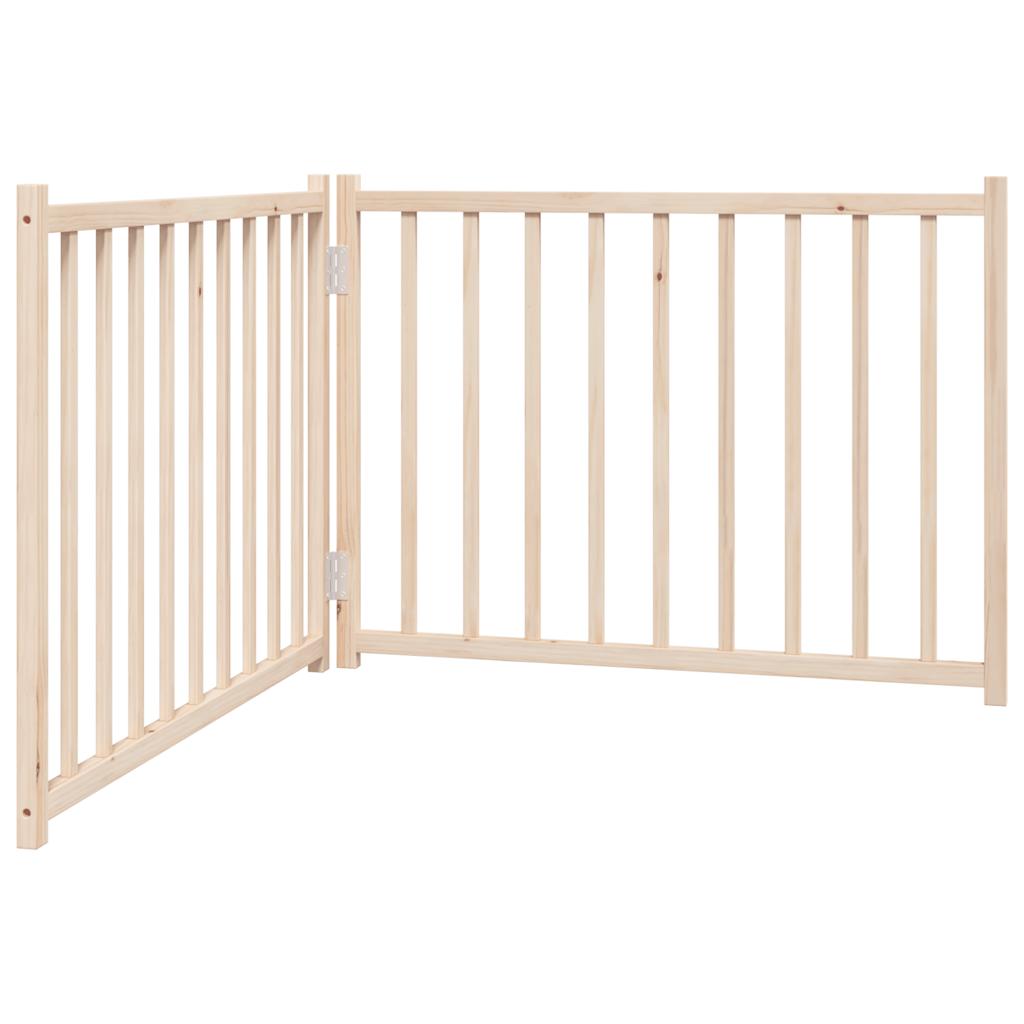 Dog Gate Foldable 2 Panels 160 cm Solid Wood Fir