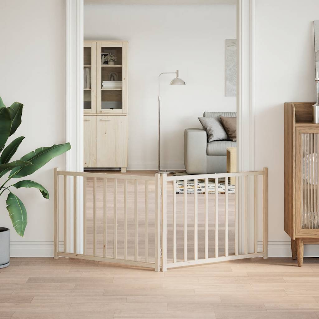 Dog Gate Foldable 2 Panels 160 cm Solid Wood Fir