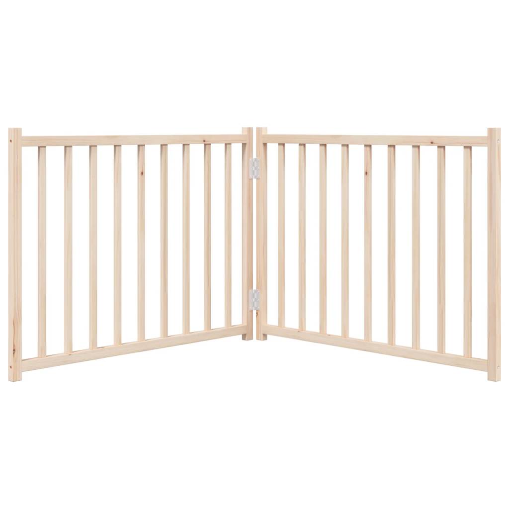 Dog Gate Foldable 2 Panels 160 cm Solid Wood Fir