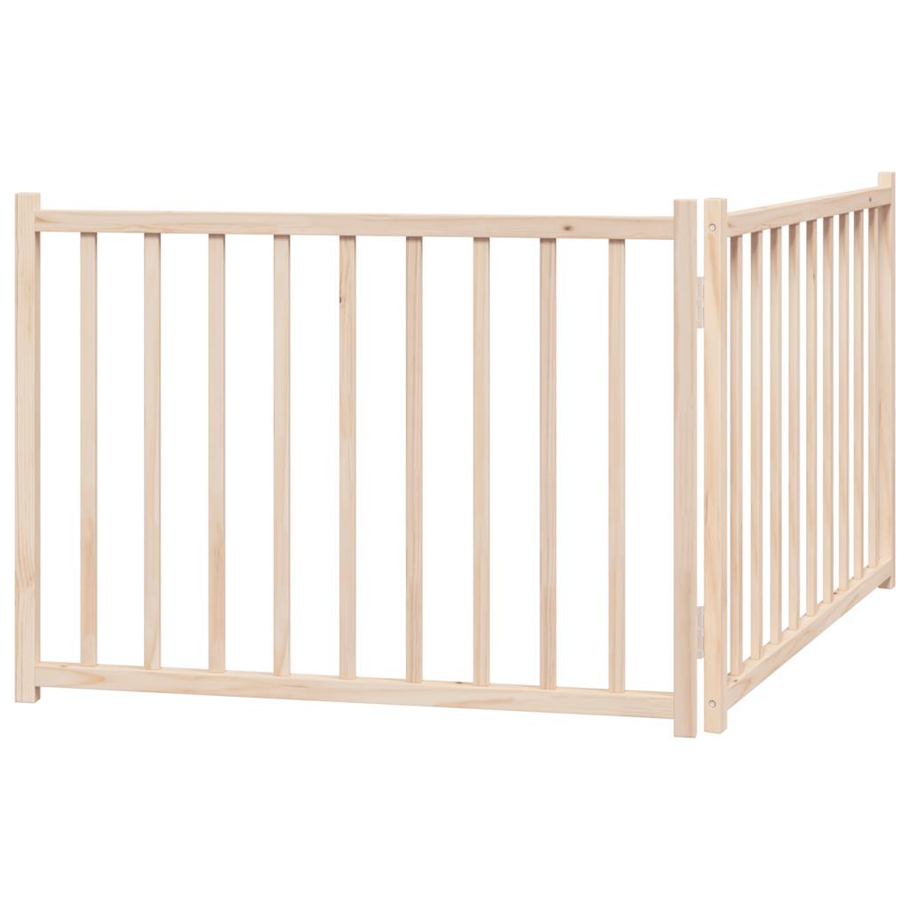 Dog Gate Foldable 2 Panels 160 cm Solid Wood Fir