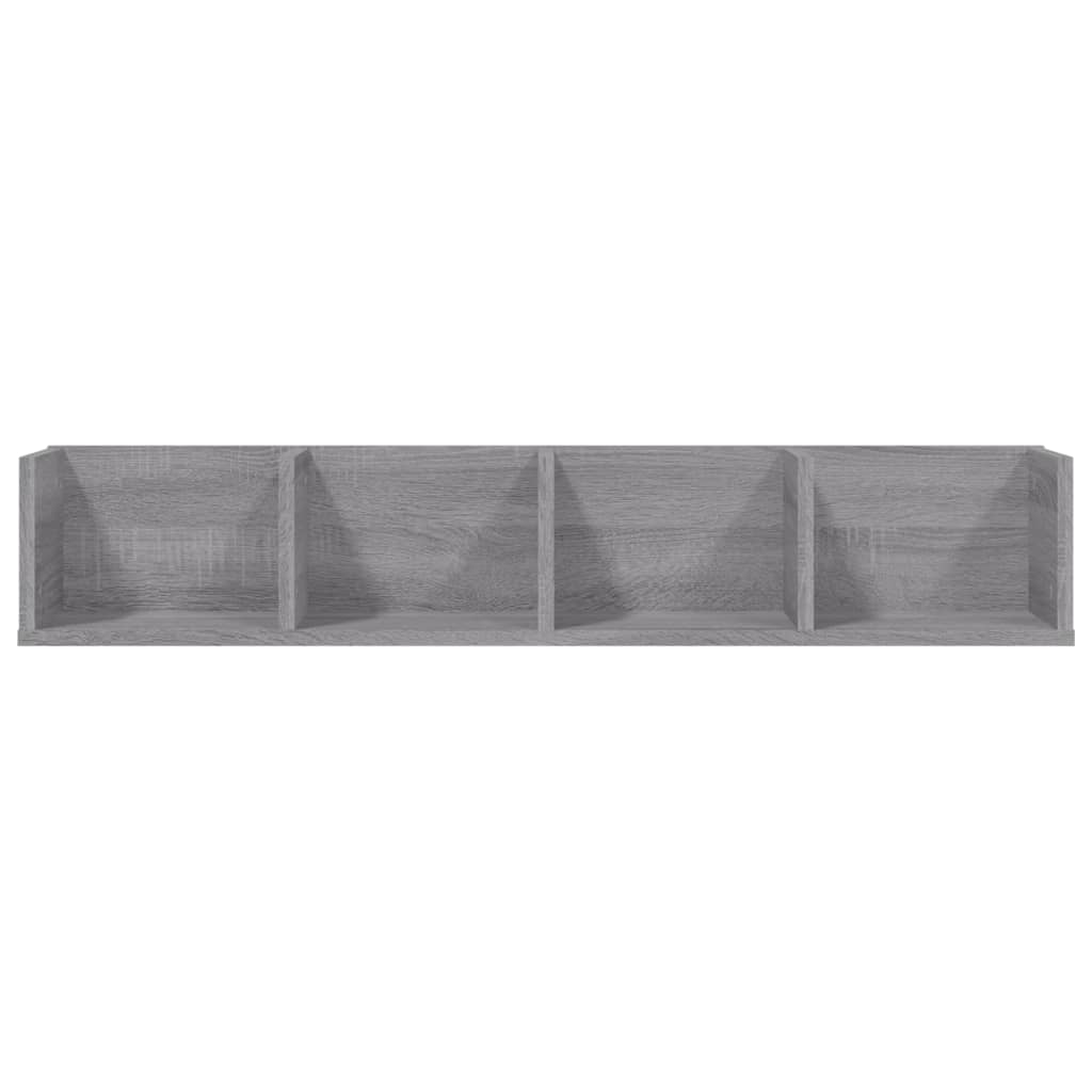 CD Wall Shelf Grey Sonoma 100x18x18 cm Engineered Wood