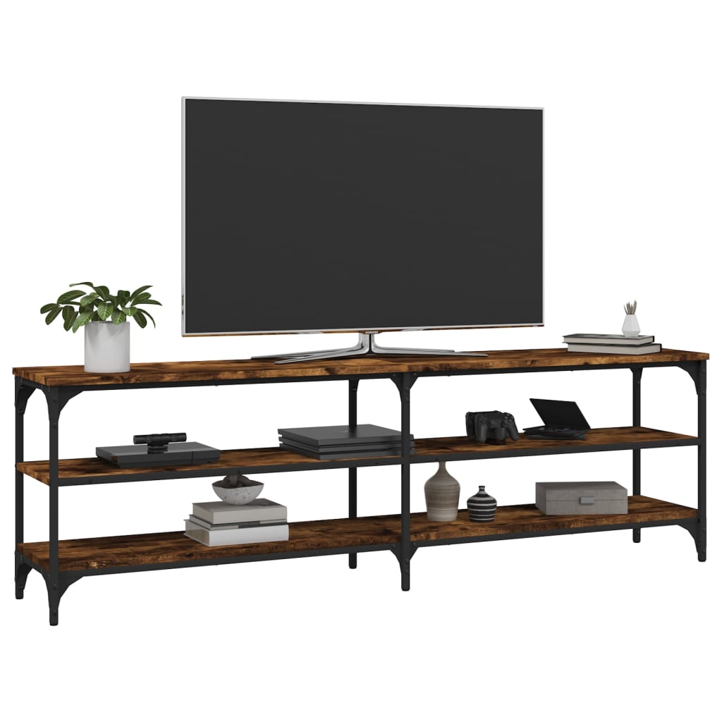 TV Cabinet Smoked Oak 160x30x50 cm Engineered Wood