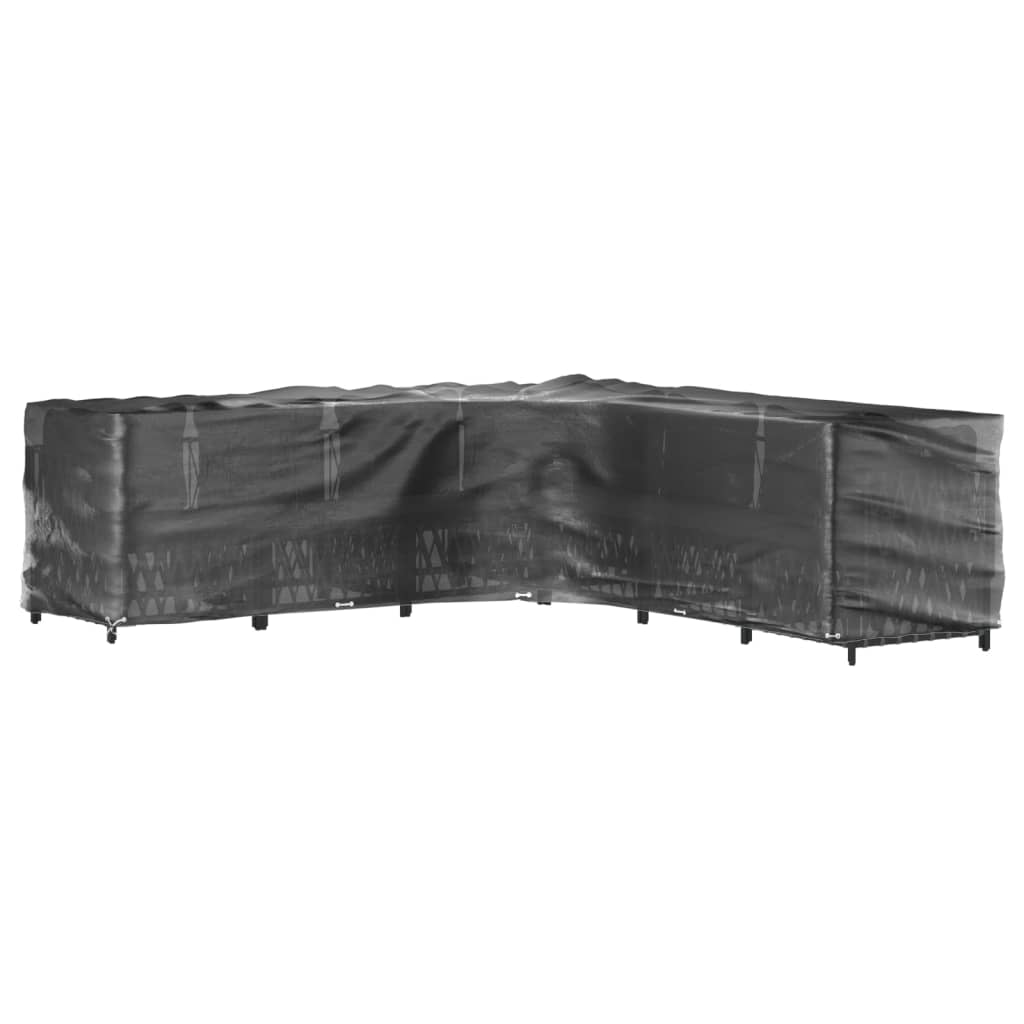L-Shaped Garden Furniture Covers 2 pcs 20 Eyelets 300x300x90 cm
