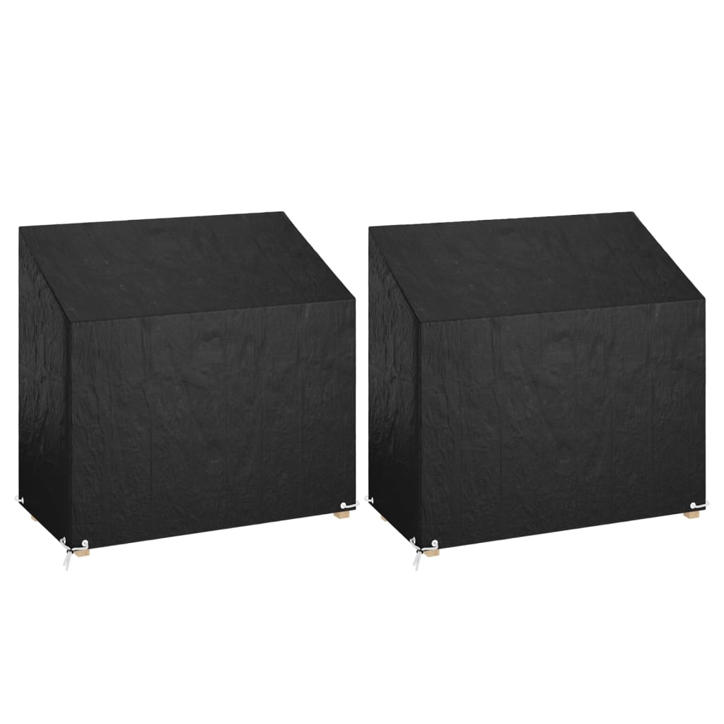 Garden Bench Covers 2 pcs 8 Eyelets 130x70x70/88 cm Polyethylene