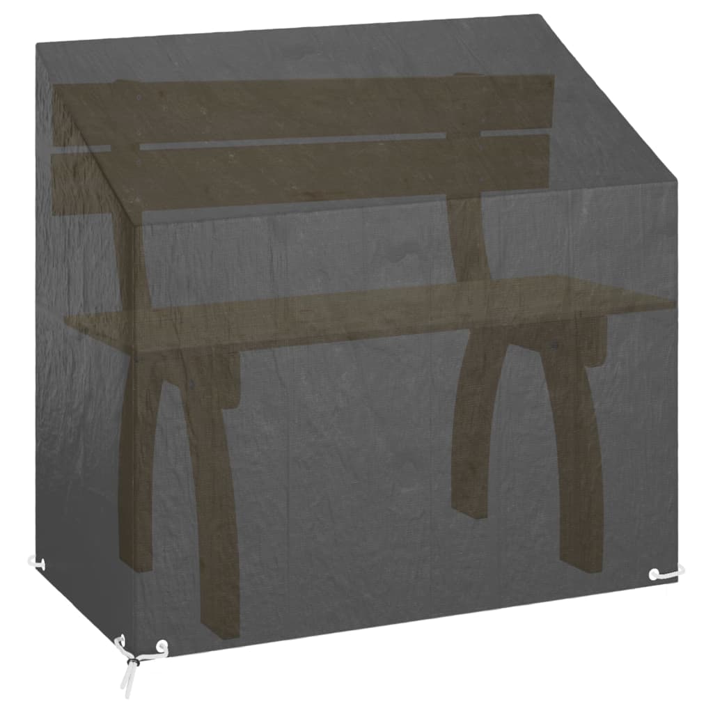 Garden Bench Covers 2 pcs 8 Eyelets 130x70x70/88 cm Polyethylene