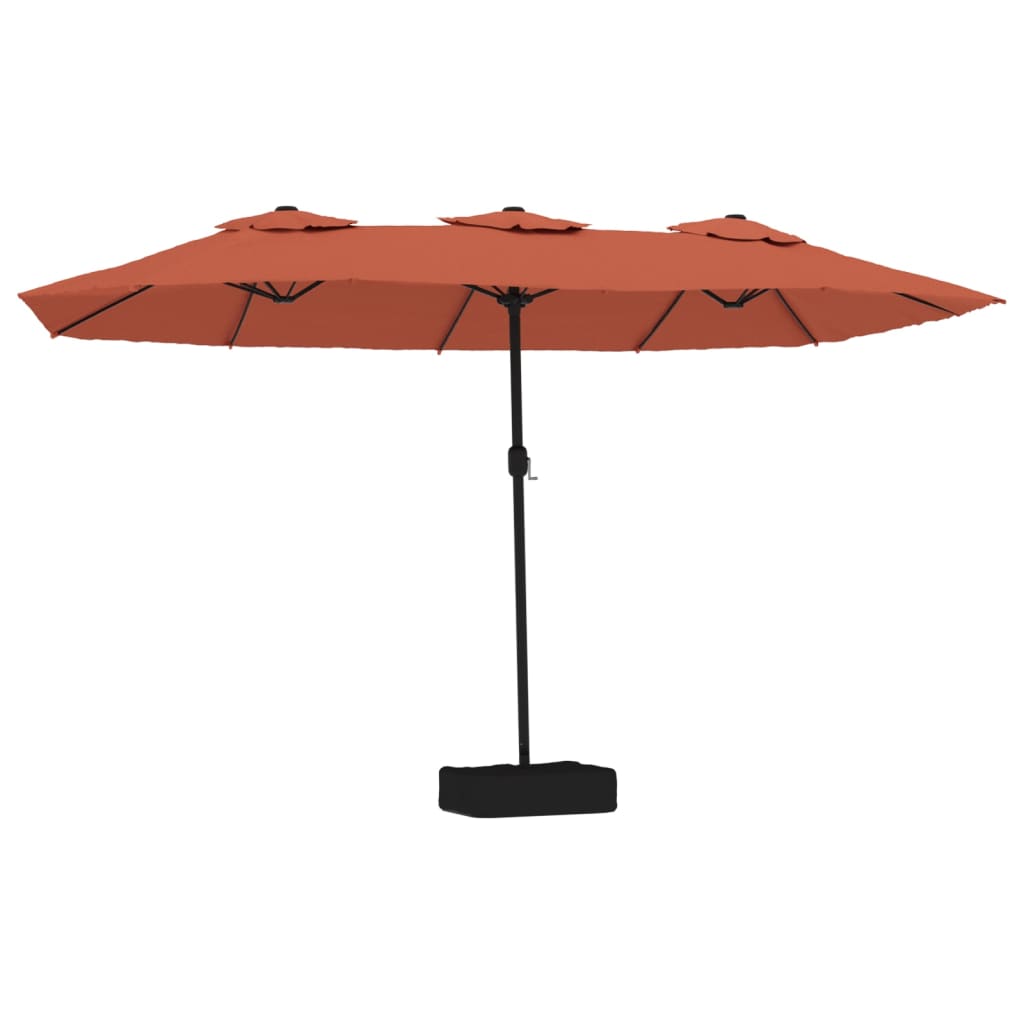 Double-Head Garden Parasol Terracotta 449x265 cm
