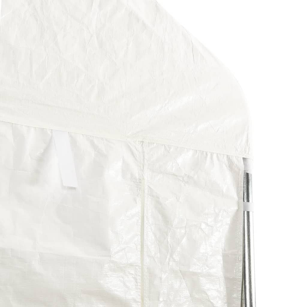 Gazebo with Roof White 15.61x4.08x3.22 m Polyethylene