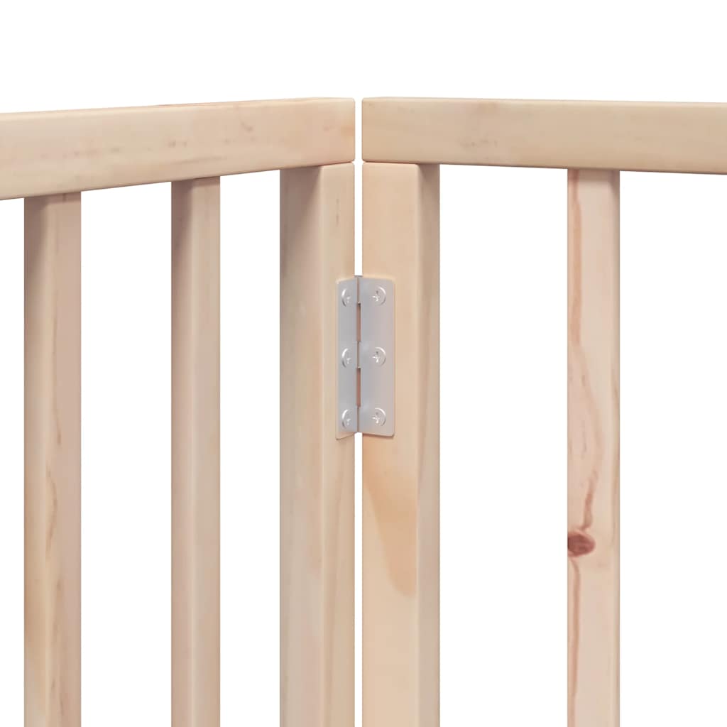 Dog Gate with Door Foldable 15 Panels 750 cm Poplar Wood