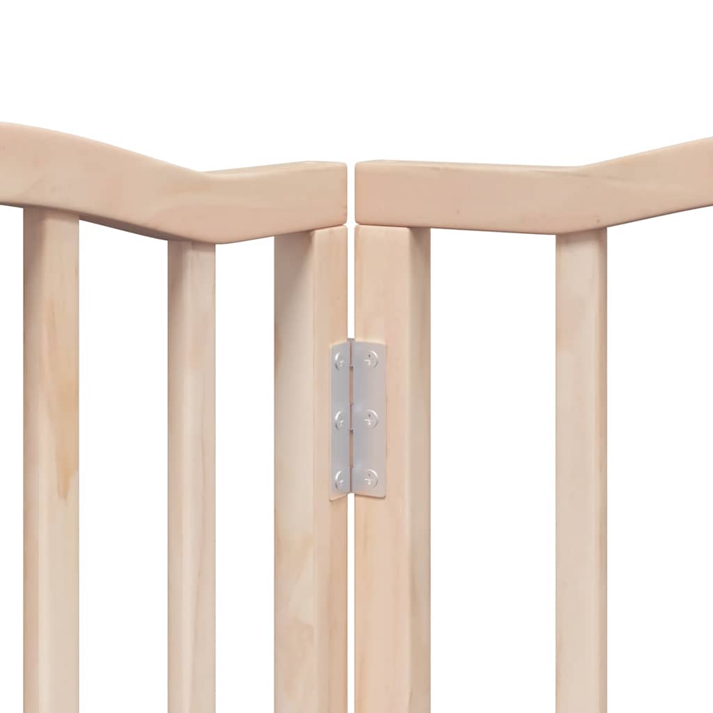 Dog Gate with Door Foldable 12 Panels 600 cm Poplar Wood