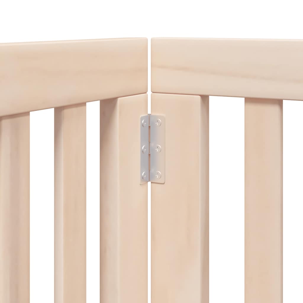 Dog Gate with Door Foldable 12 Panels 600 cm Poplar Wood