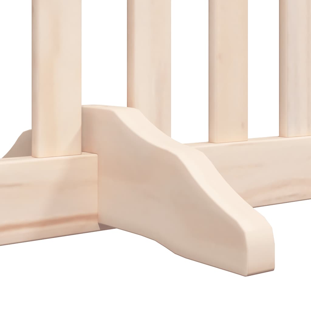 Dog Gate with Door Foldable 8 Panels 640 cm Poplar Wood