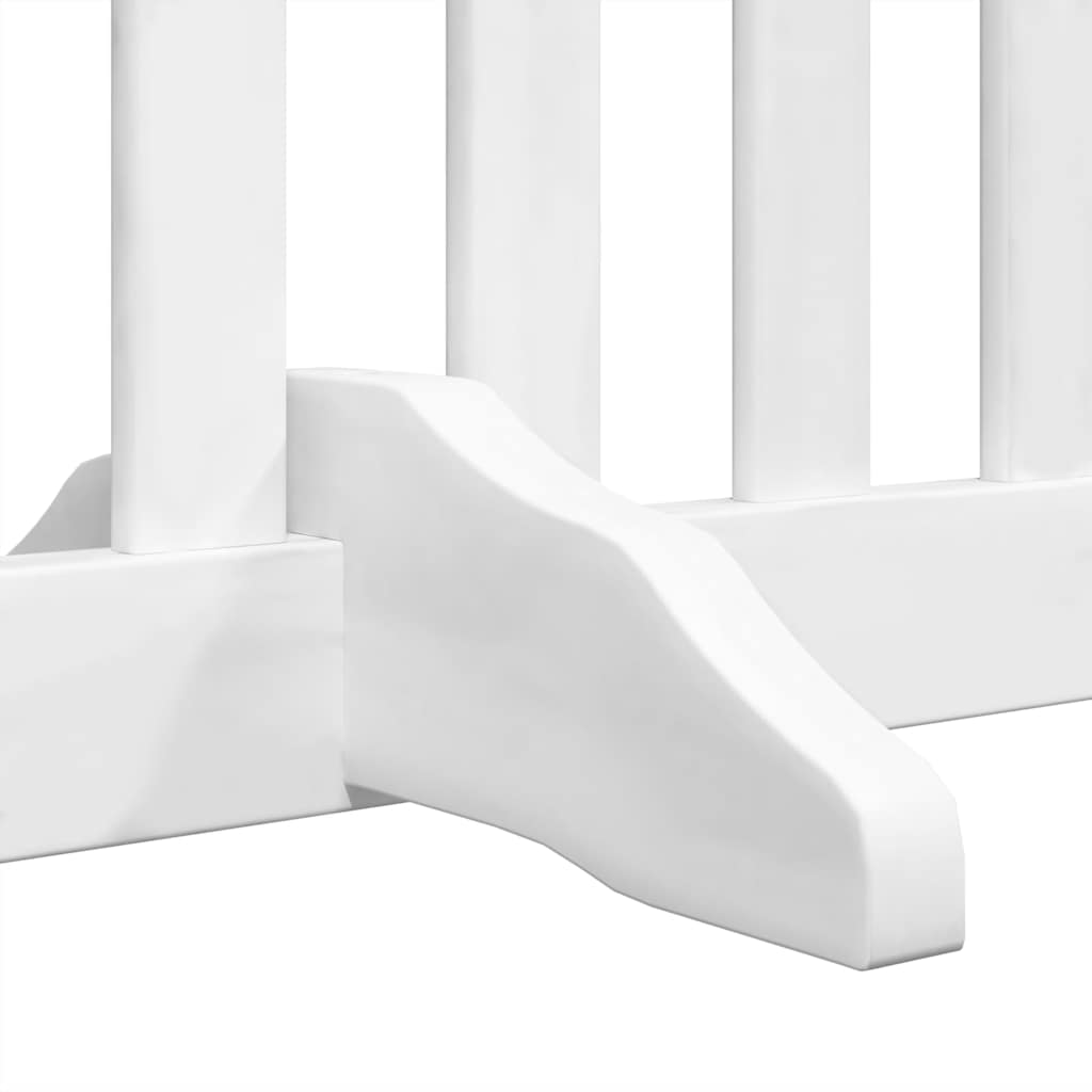 Dog Gate with Door Foldable 12 Panels White 960 cm Poplar Wood