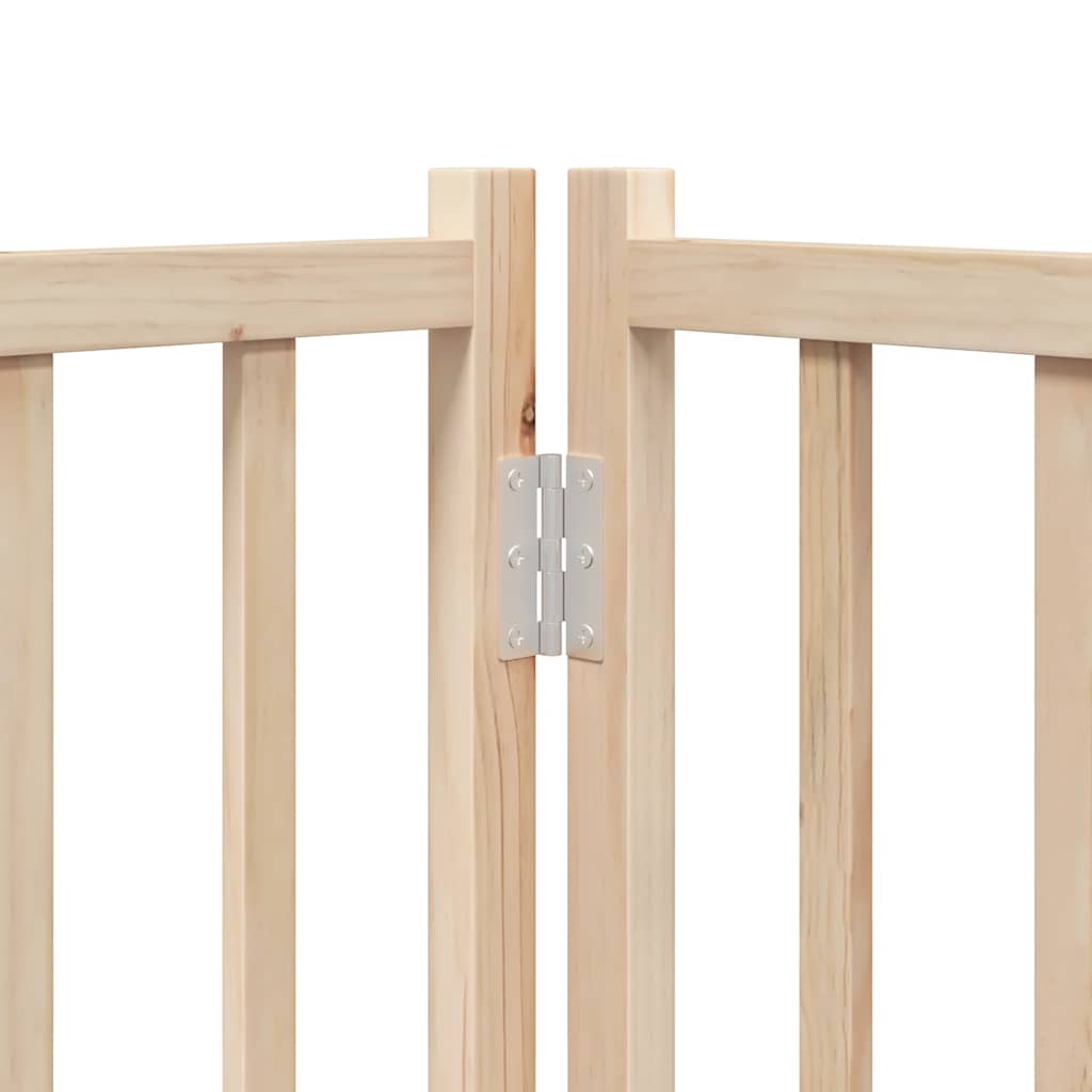 Dog Gate with Door Foldable 10 Panels 800 cm Poplar Wood