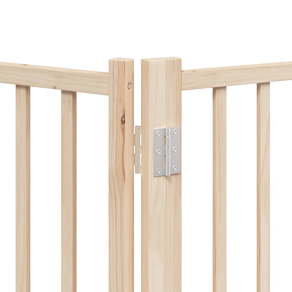 Dog Gate with Door Foldable 10 Panels 800 cm Poplar Wood