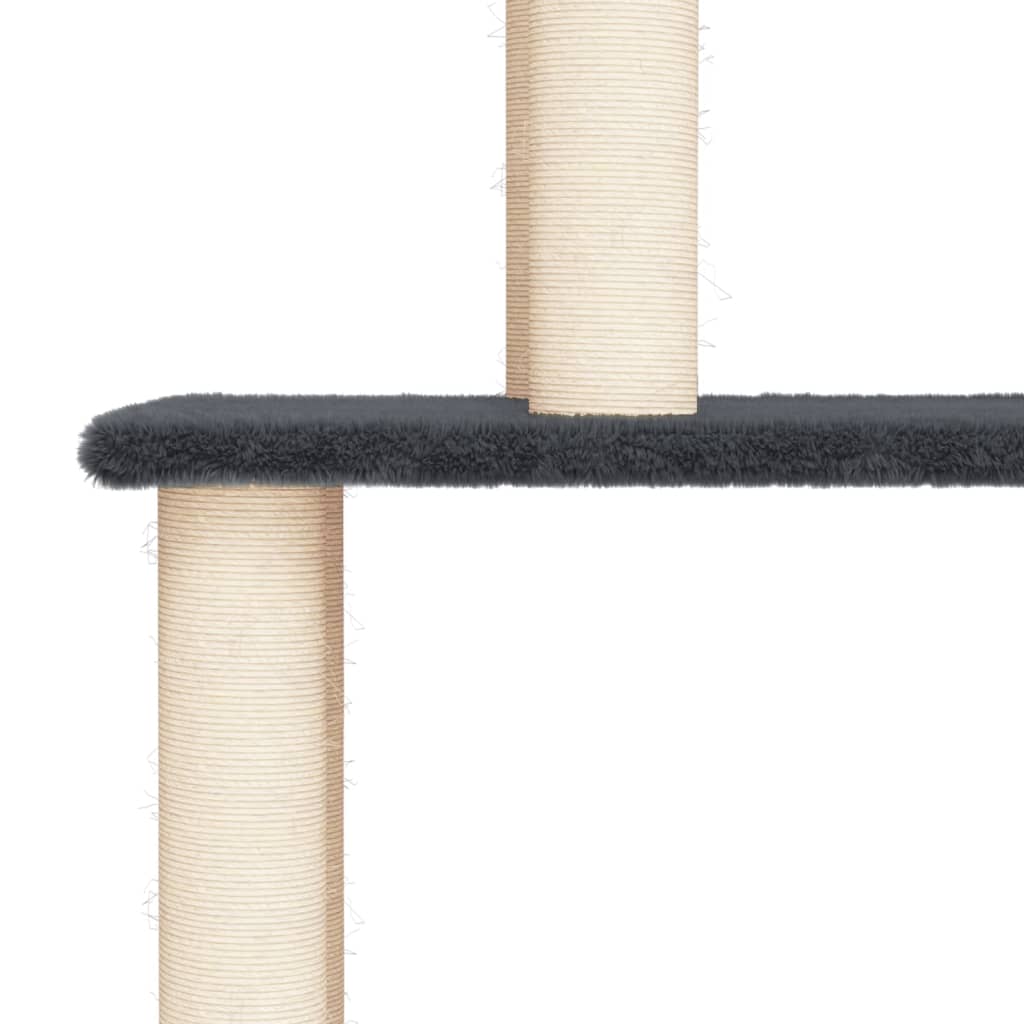 Cat Tree with Sisal Scratching Posts Dark Grey 149 cm