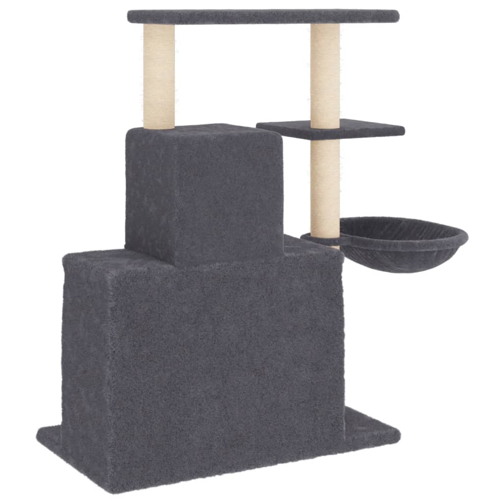 Cat Tree with Sisal Scratching Posts Dark Grey 83 cm