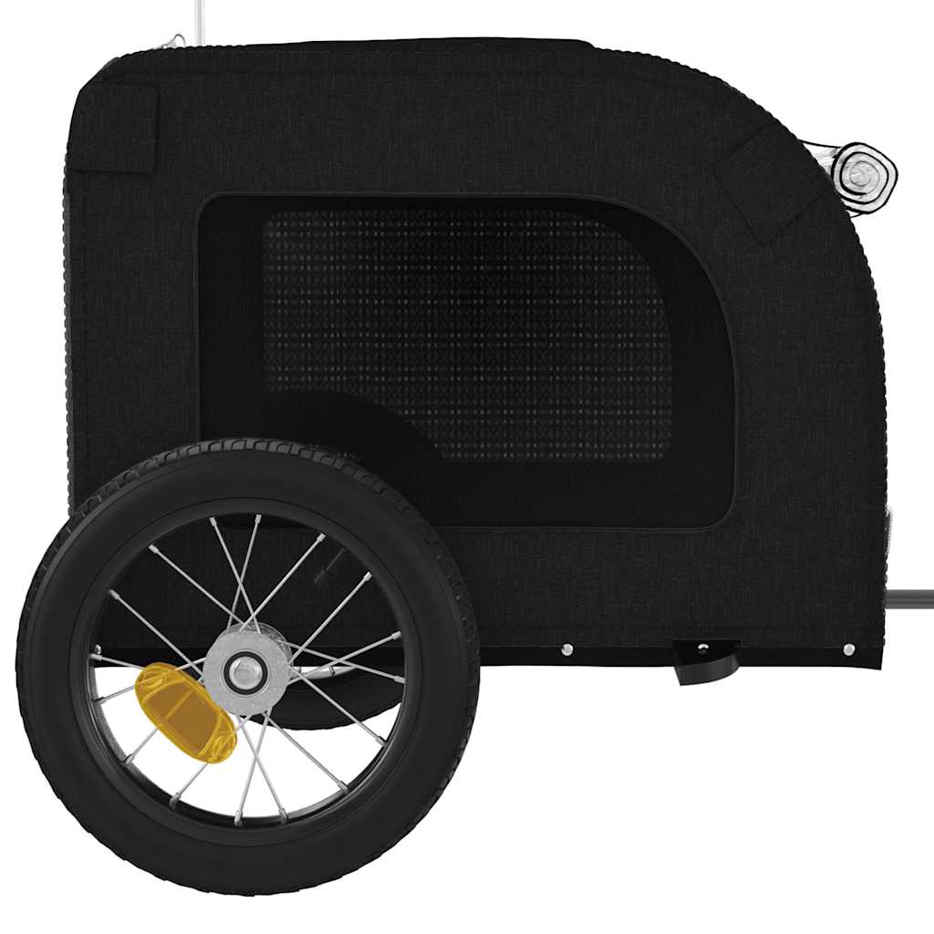 Pet Bike Trailer Black Oxford Fabric and Iron