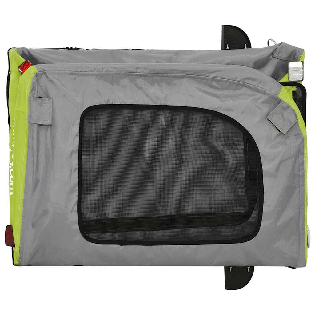 Pet Bike Trailer Green and grey 124.5 x 63.5 x 53 cm