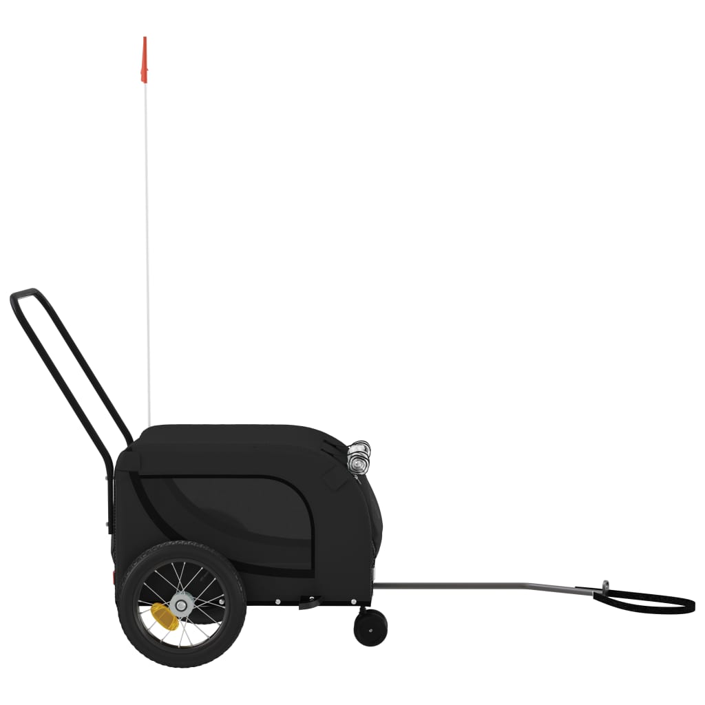 Pet Bike Trailer Black Oxford Fabric and Iron
