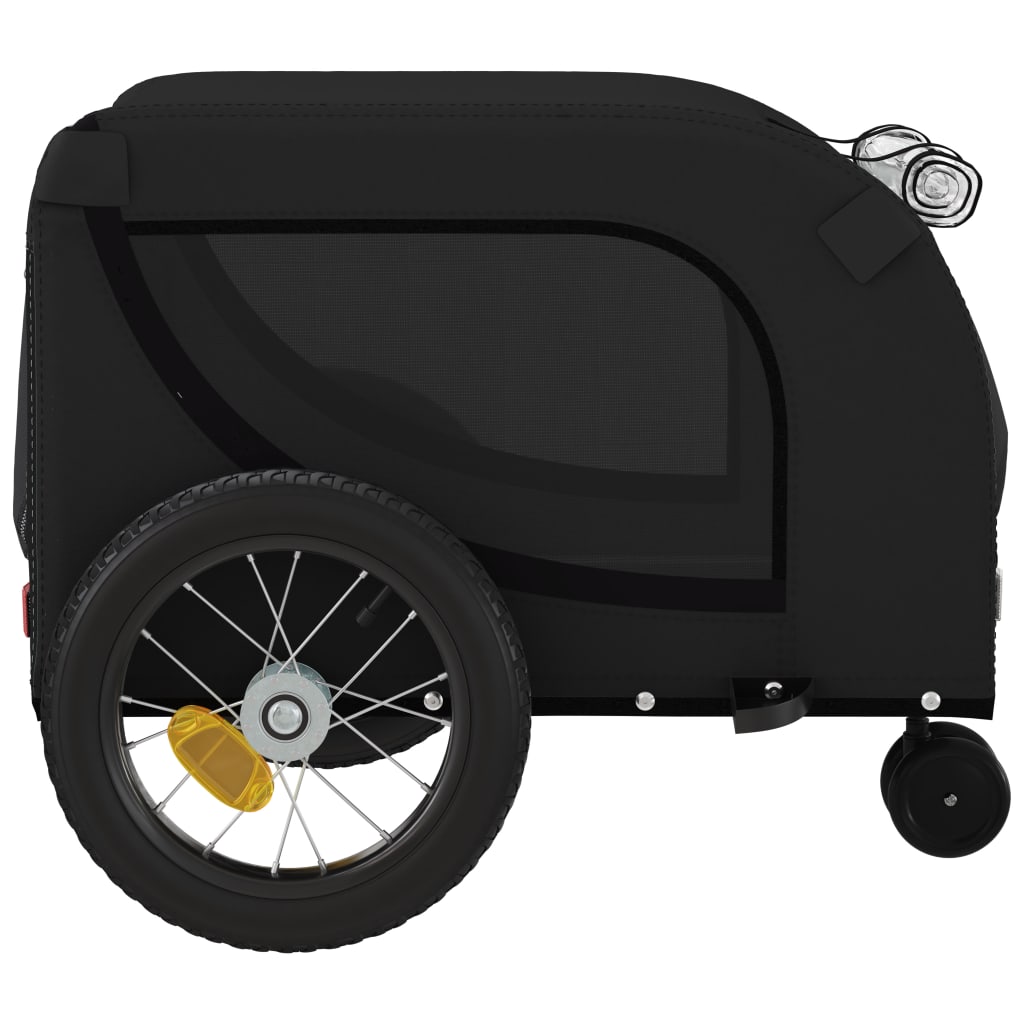 Pet Bike Trailer Black Oxford Fabric and Iron