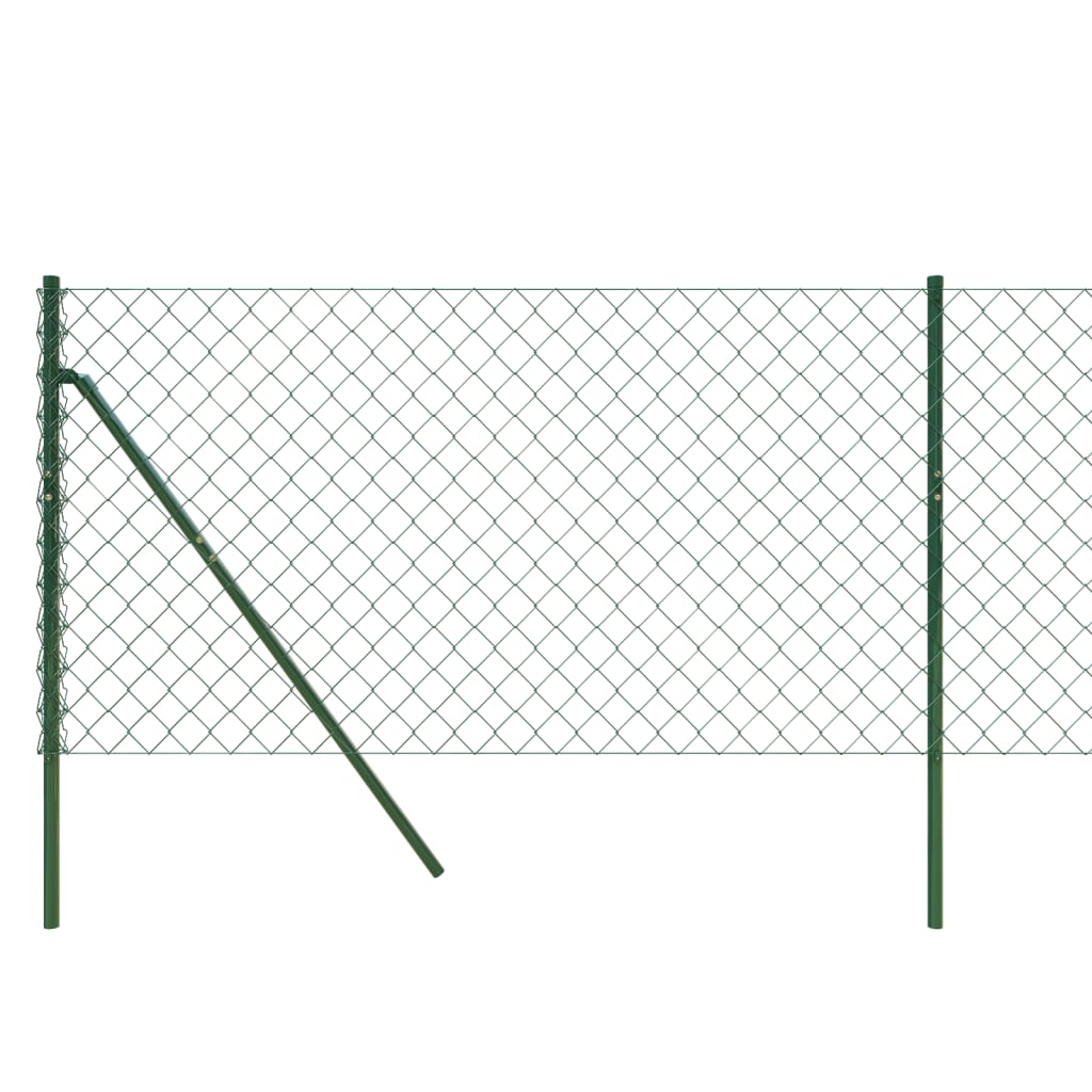Chain Link Fence Green 0.8x10 m
