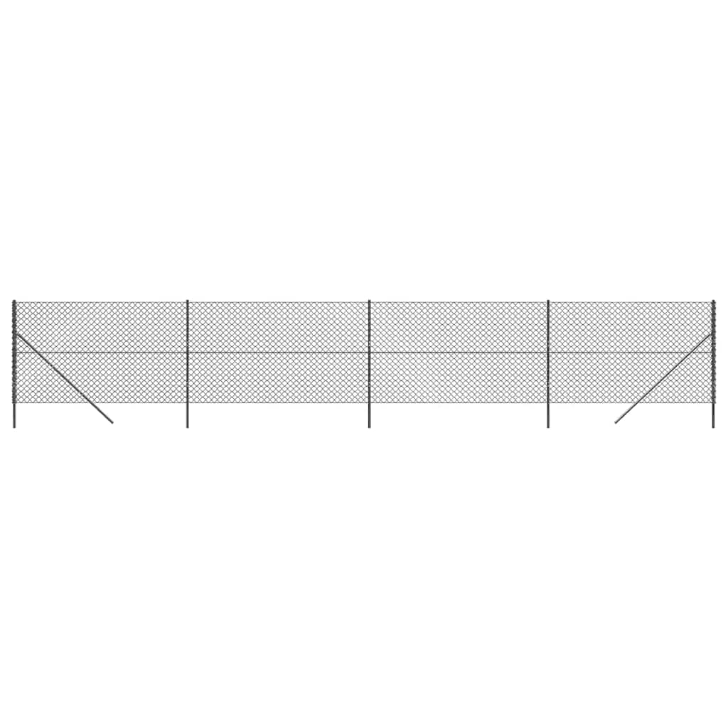 Chain Link Fence Anthracite 2x10 m