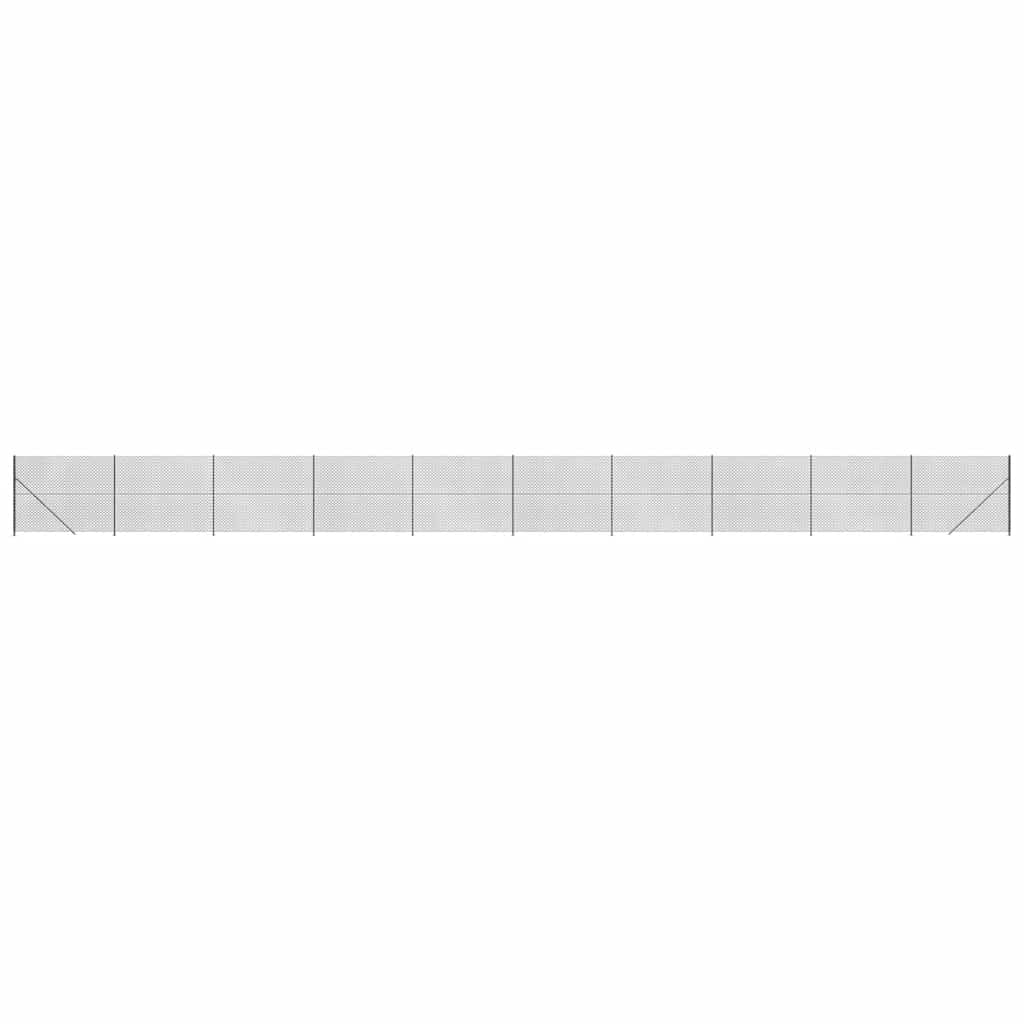 Chain Link Fence with Flange Anthracite 1.4x25 m