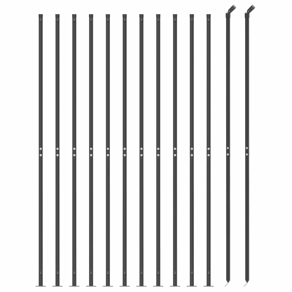 Chain Link Fence with Flange Anthracite 1.8x25 m