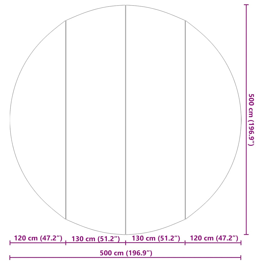 Pool Ground Cloth Light Grey Ø500 cm Polyester Geotextile