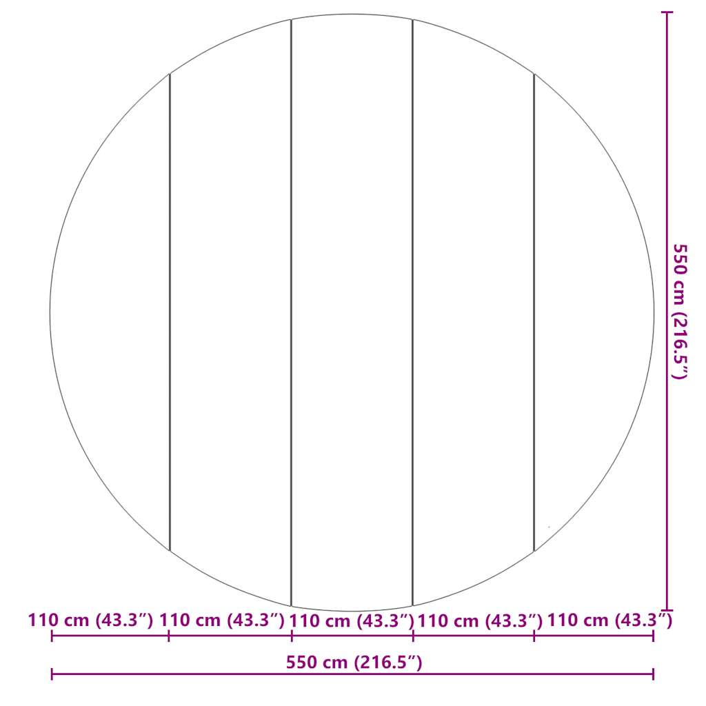 Pool Ground Cloth Light Grey Ø550 cm Polyester Geotextile