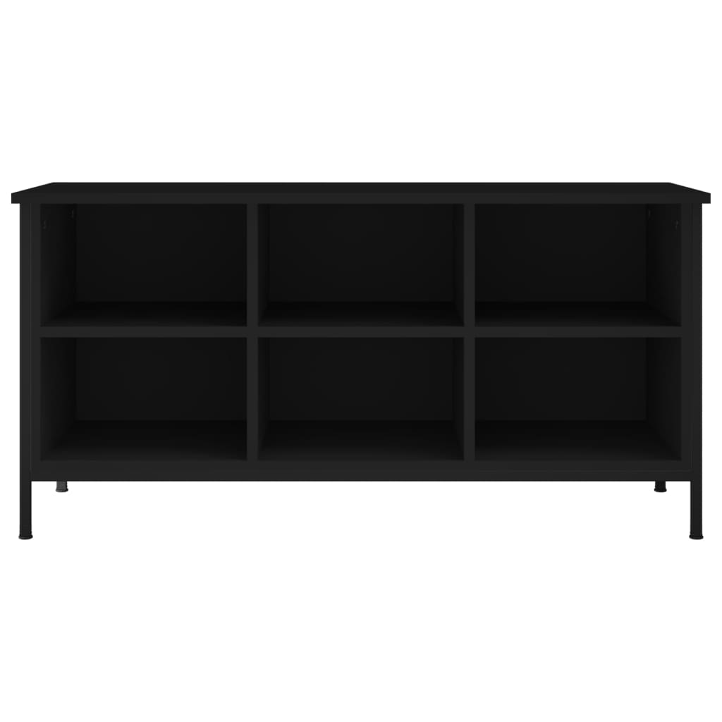 Shoe Cabinet Black 100x35x50 cm Engineered Wood