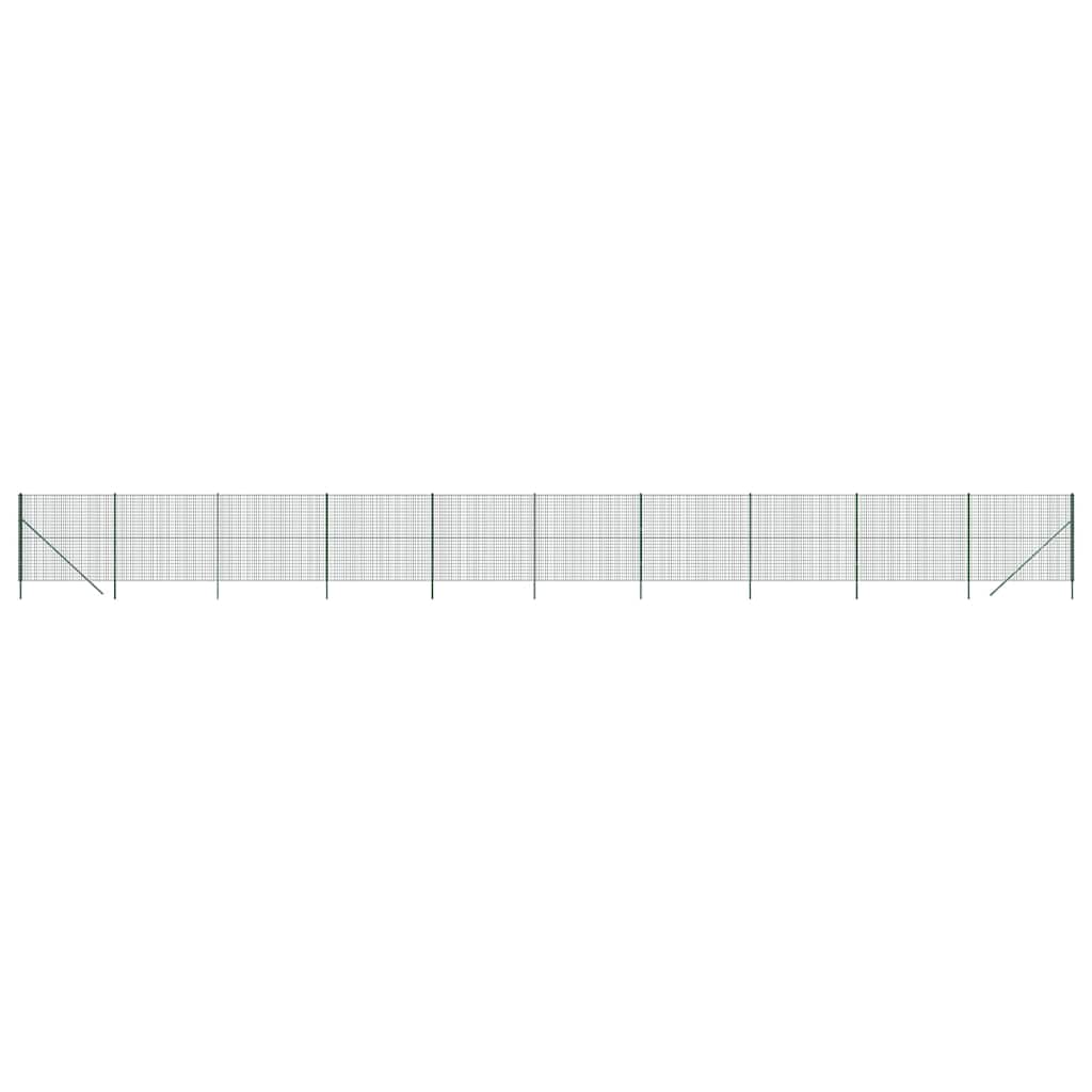 Wire Mesh Fence Green 2x25 m Galvanised Steel