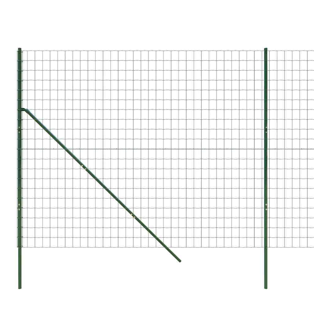 Wire Mesh Fence Green 1.4x10 m Galvanised Steel