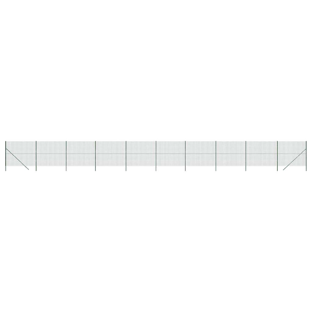 Wire Mesh Fence Green 1.6x25 m Galvanised Steel